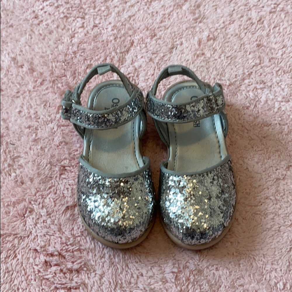 Silver Mary Janes